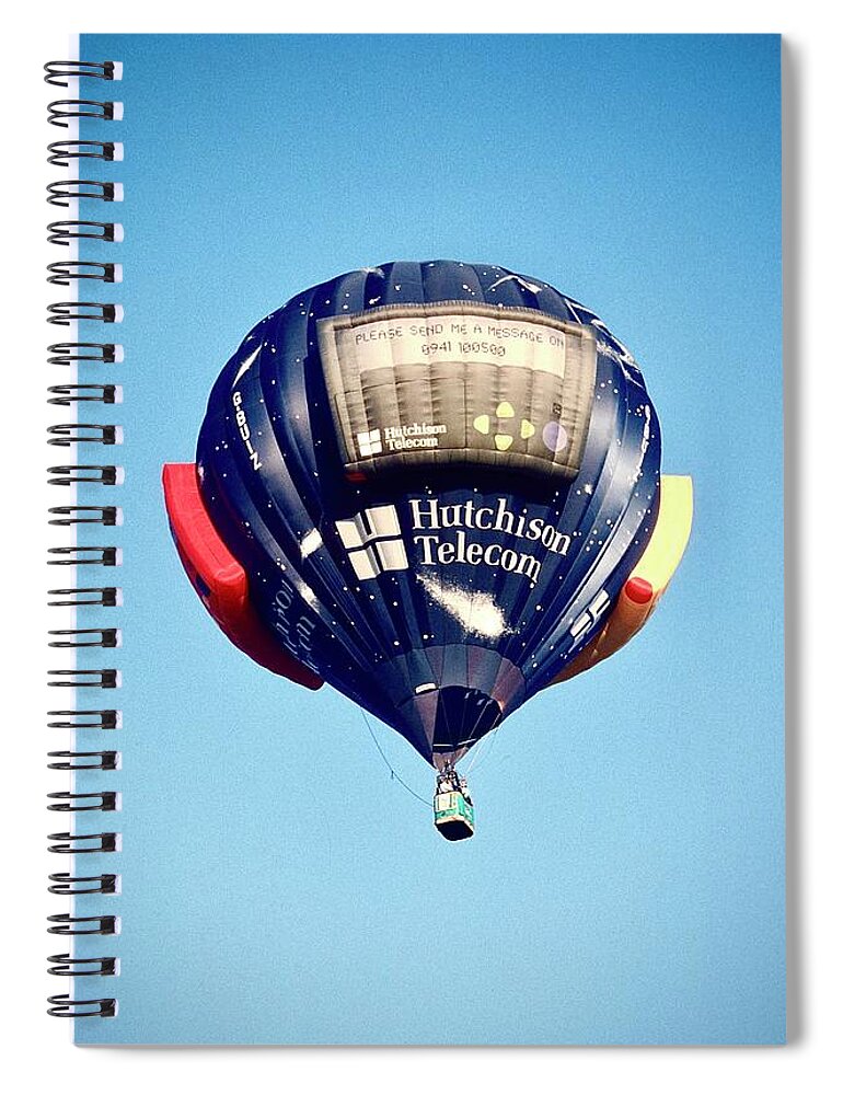 Hutchison Telecom Spiral Notebook featuring the photograph Hutchison Telecom Cameron Balloons N-90 Reg G BUIS by Gordon James