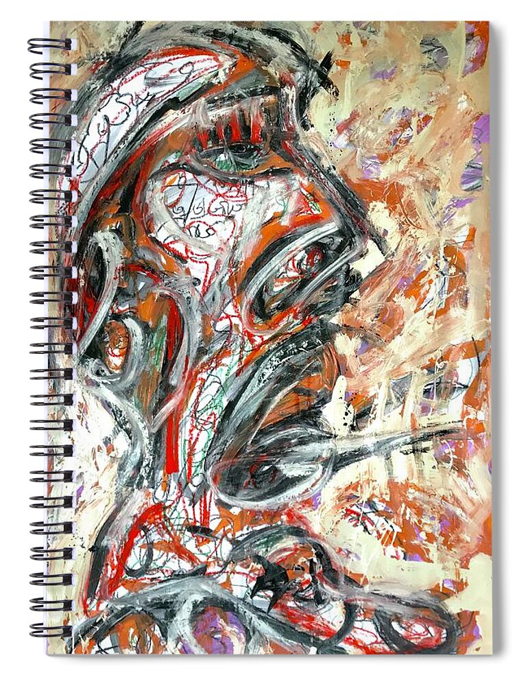 Abstract Spiral Notebook featuring the painting I copied Francis Bacon by Gustavo Ramirez