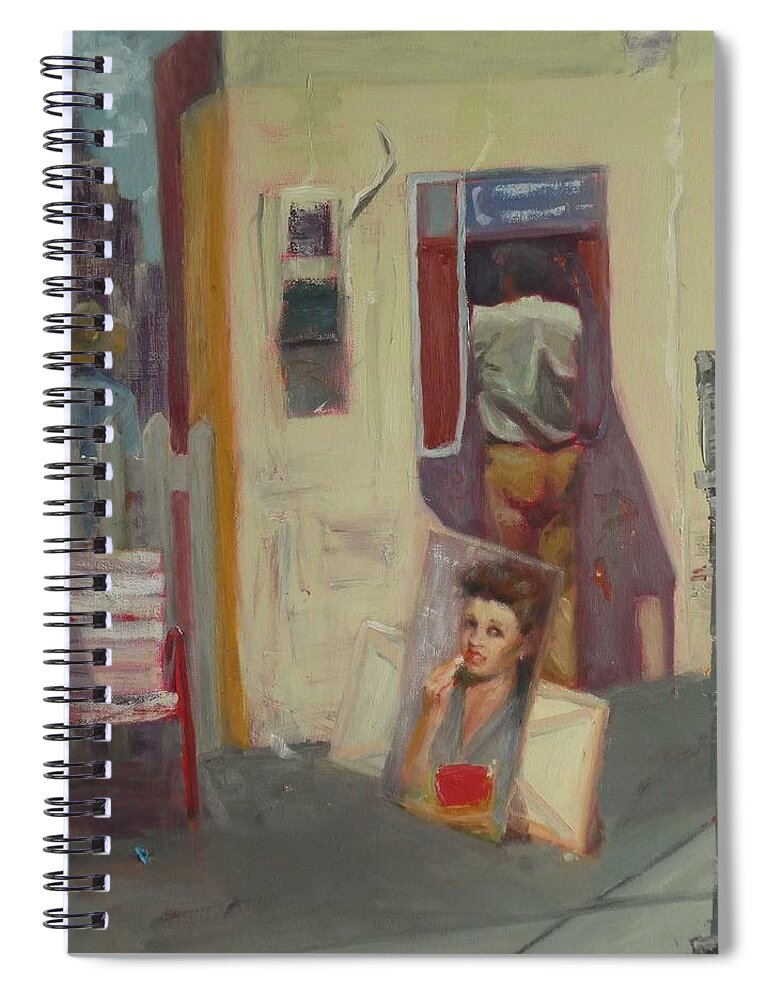 Crete Spiral Notebook featuring the painting I Have Finished the Painting by Irena Jablonski