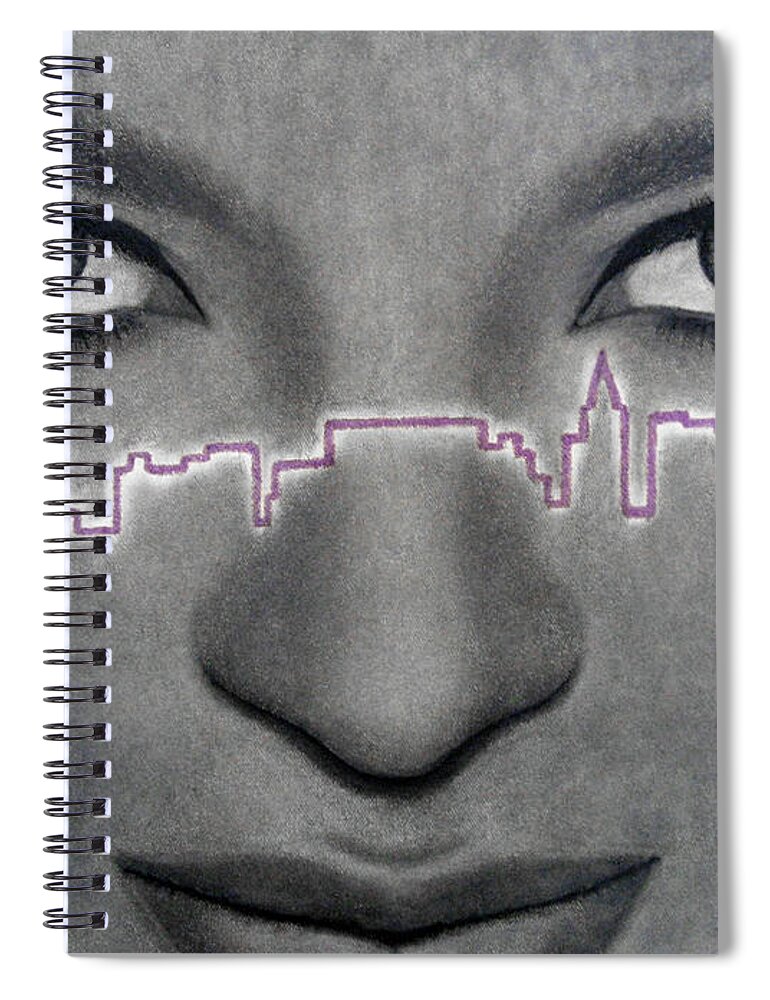 Woman Spiral Notebook featuring the painting I Love New York by Lynet McDonald