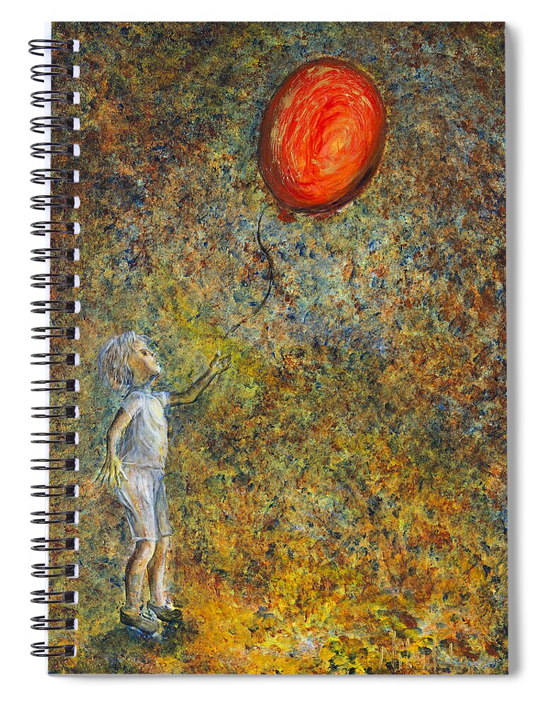 Child Spiral Notebook featuring the painting I Started A Joke pt I by Nik Helbig