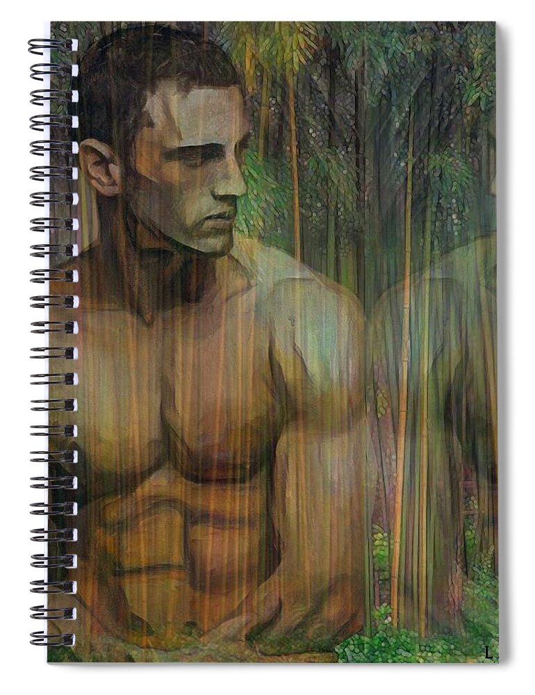 Sexy. Male Spiral Notebook featuring the digital art Ian by Richard Laeton