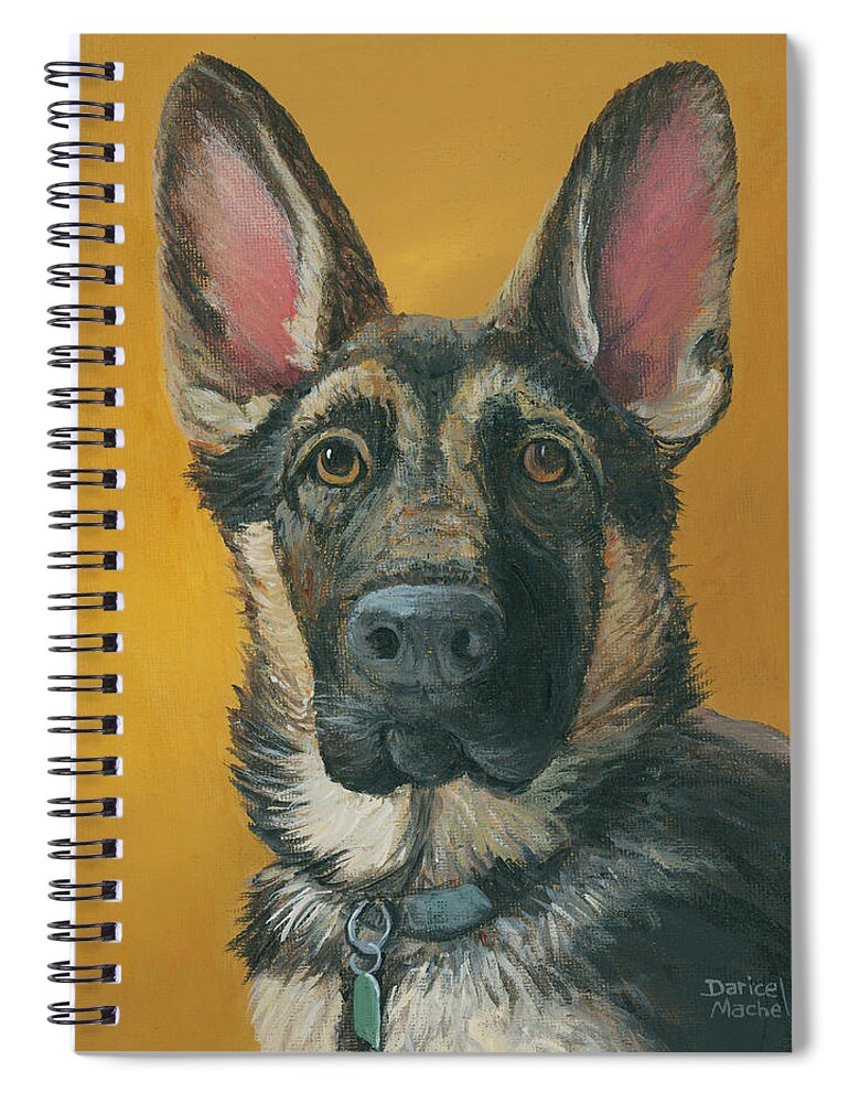 Dog Spiral Notebook featuring the painting Iashma by Darice Machel McGuire