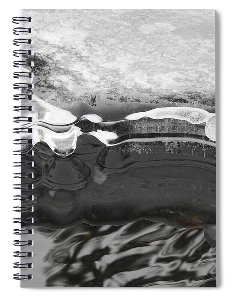  Spiral Notebook featuring the photograph Ice and light by Nicola Finch