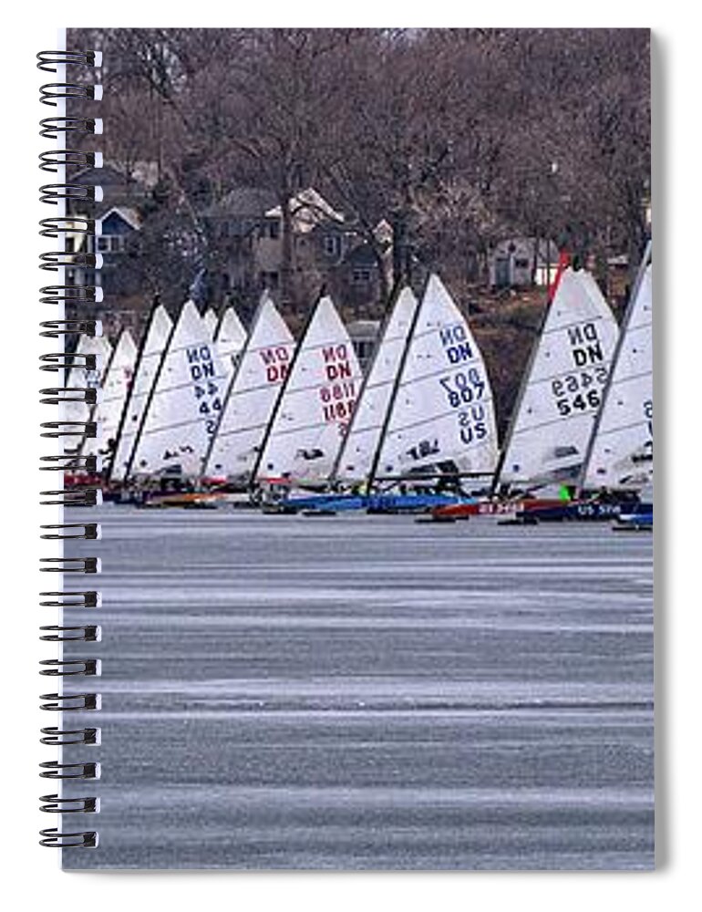 Madison Spiral Notebook featuring the photograph Ice boat Race, Madison, WI by Steven Ralser