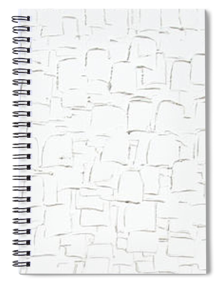  Spiral Notebook featuring the painting Ice Crystals by Linda Bailey