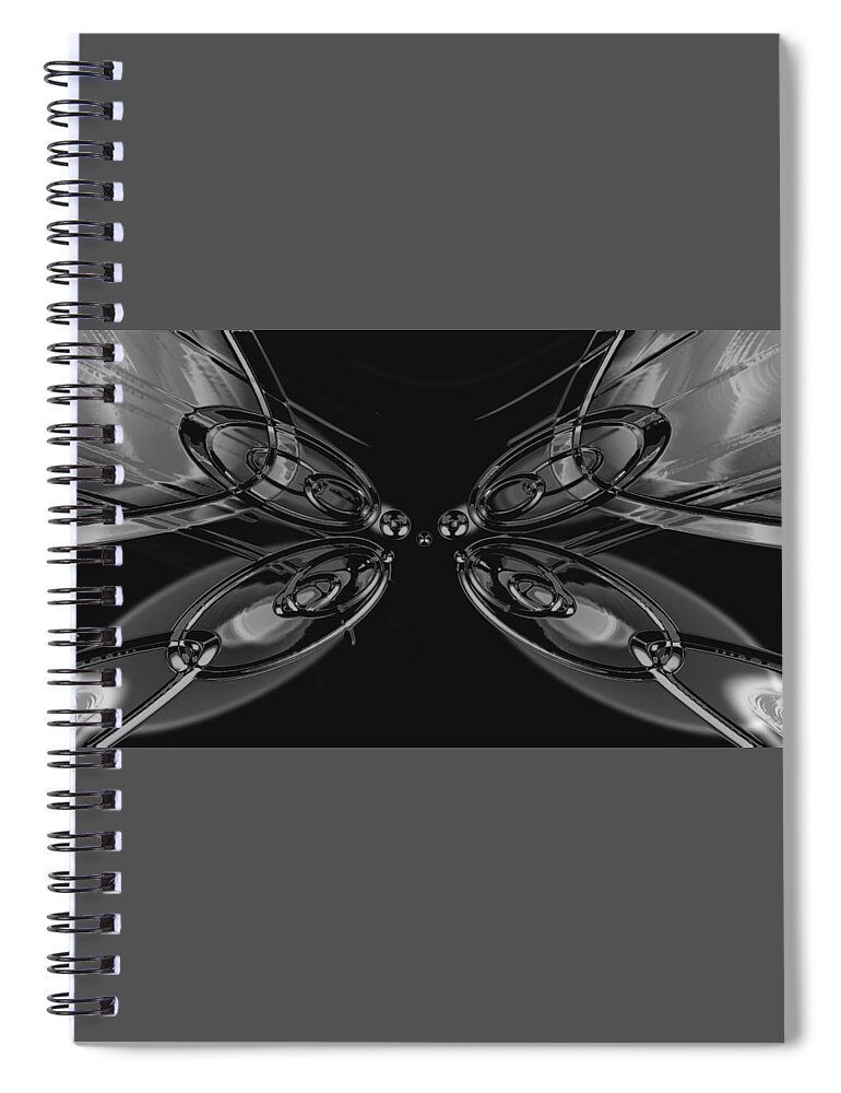 The Entranceway Spiral Notebook featuring the digital art Ice Galaxy by Ronald Mills