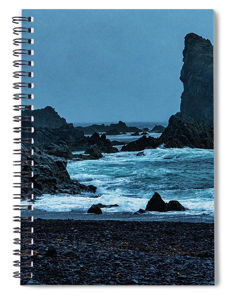 Iceland Spiral Notebook featuring the photograph Iceland Coast by Tom Singleton