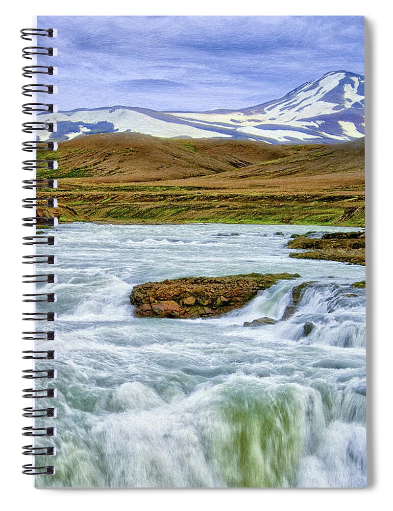 Iceland Spiral Notebook featuring the photograph Icelandic landscape by Izet Kapetanovic