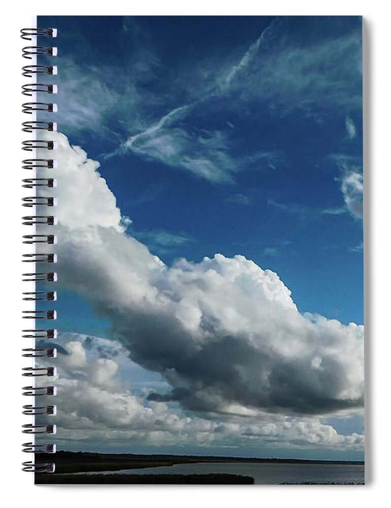 Sky Spiral Notebook featuring the photograph ICU Asleep In The Clouds by Gena Herro