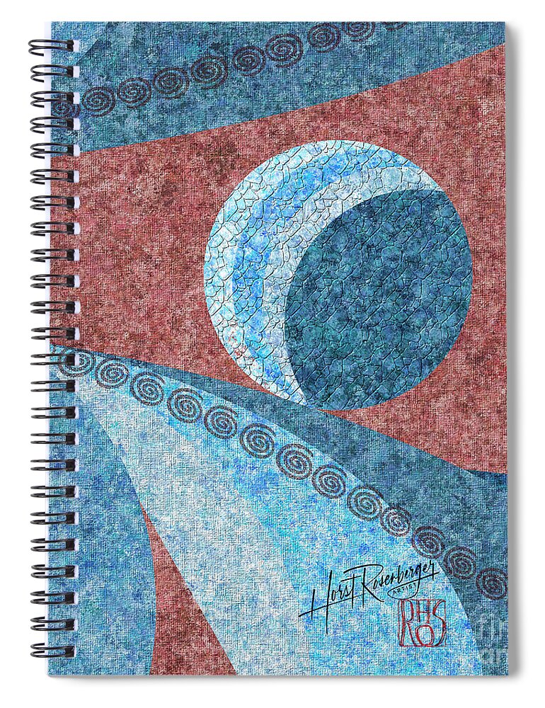 Abstract Spiral Notebook featuring the painting Idea Finds Its Way by Horst Rosenberger