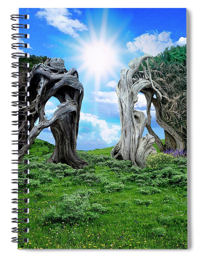 Fine Art Spiral Notebook featuring the digital art Identity by Torie Tiffany