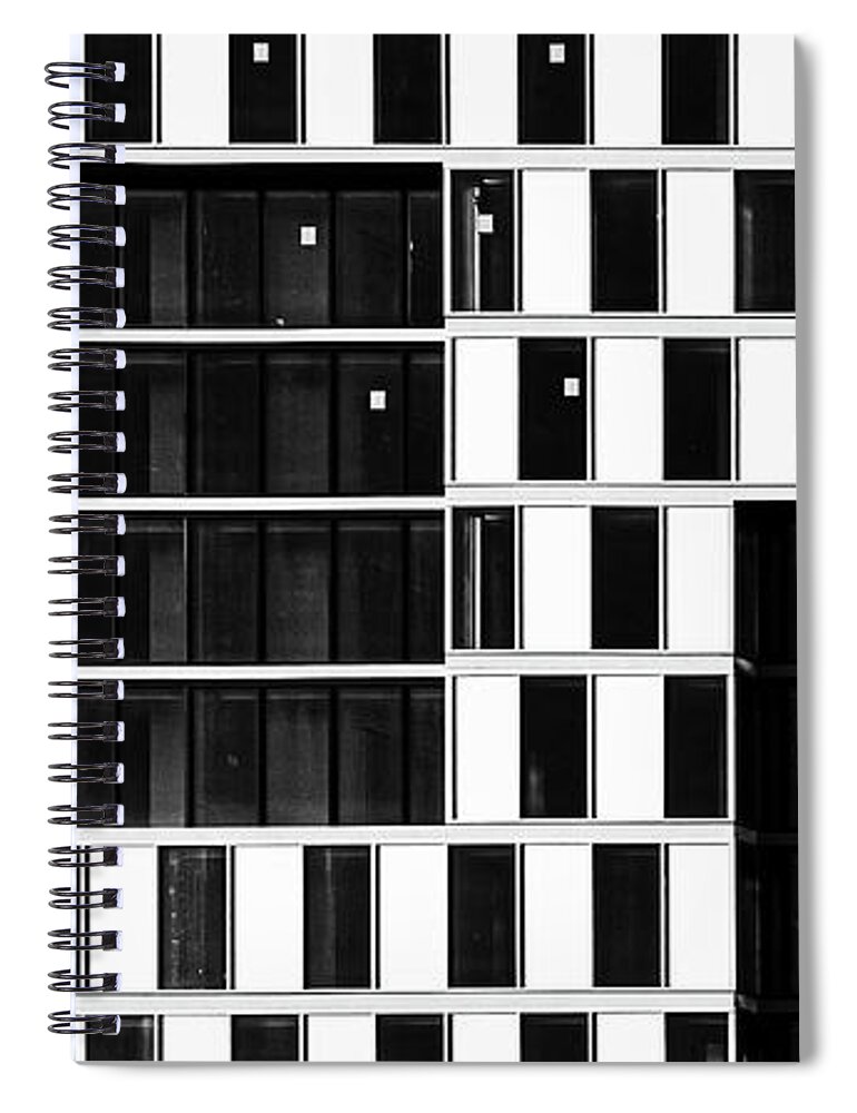 If You Build It... Spiral Notebook featuring the photograph If You Build It... -- Architectural Abstract in San Diego, California by Darin Volpe