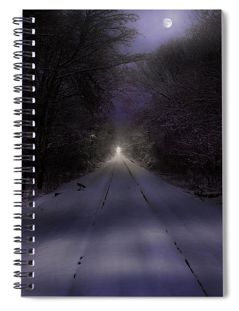 Christmas Spiral Notebook featuring the photograph I'll be home for Christmas by Rick Lipscomb