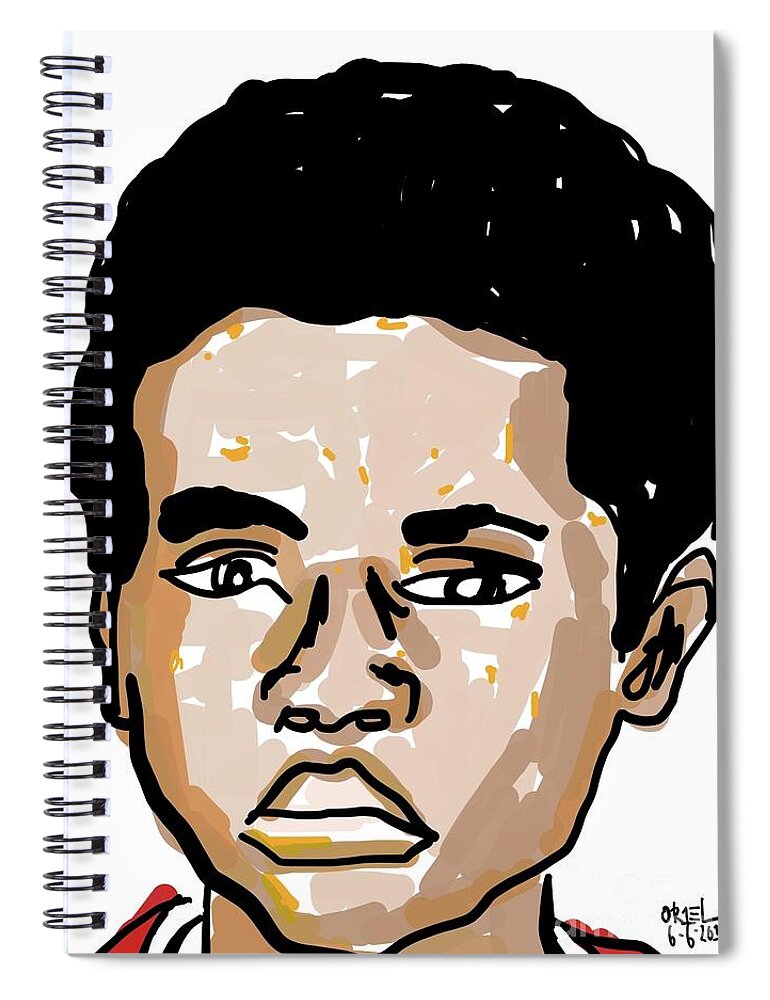  Spiral Notebook featuring the painting Illmatic by Oriel Ceballos