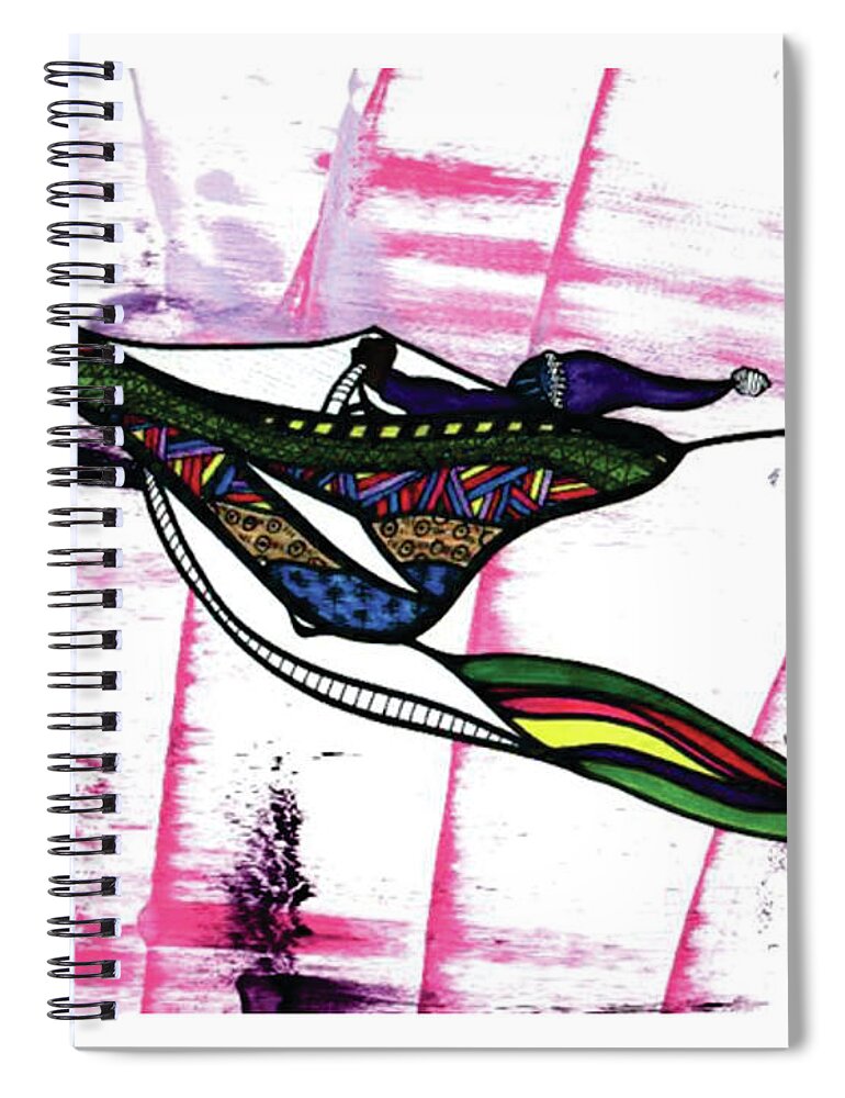  Spiral Notebook featuring the painting Im Gone by Jimmy Williams