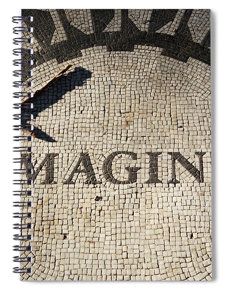 Imagine Spiral Notebook featuring the photograph Imagine Mosaic, Central Park, NYC by Bryan Attewell