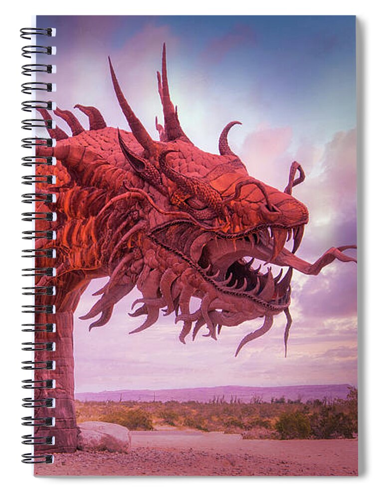 Anza Borrego Dragon Spiral Notebook featuring the photograph Imagining Dragons by Rebecca Herranen