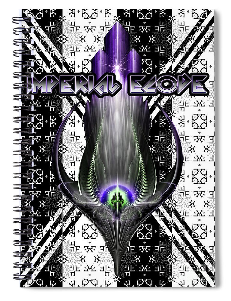 Mirror Spiral Notebook featuring the digital art Imperial Ecode Graphics Design by Rolando Burbon