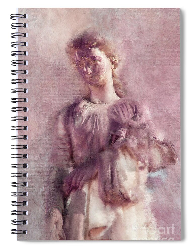 Impressionist Spiral Notebook featuring the photograph Impressionistic Bonaventure Statue by Amy Curtis