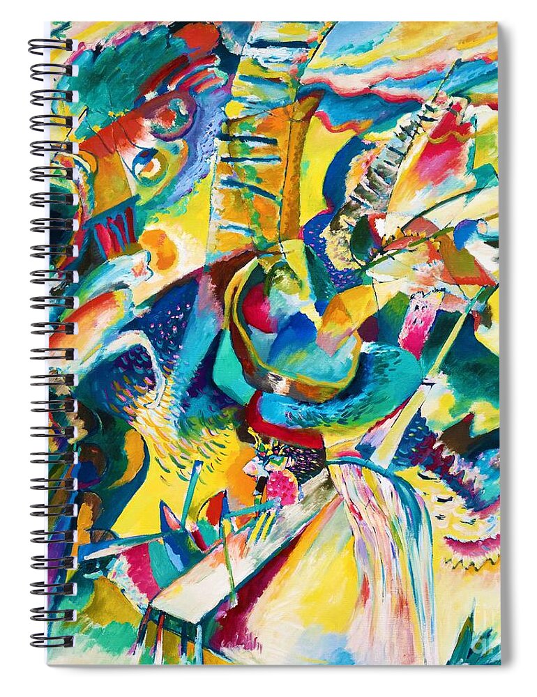 Improvisation Gorge Spiral Notebook featuring the painting Improvisation Gorge or Improvisation Klamm by Wassily Kandinsky