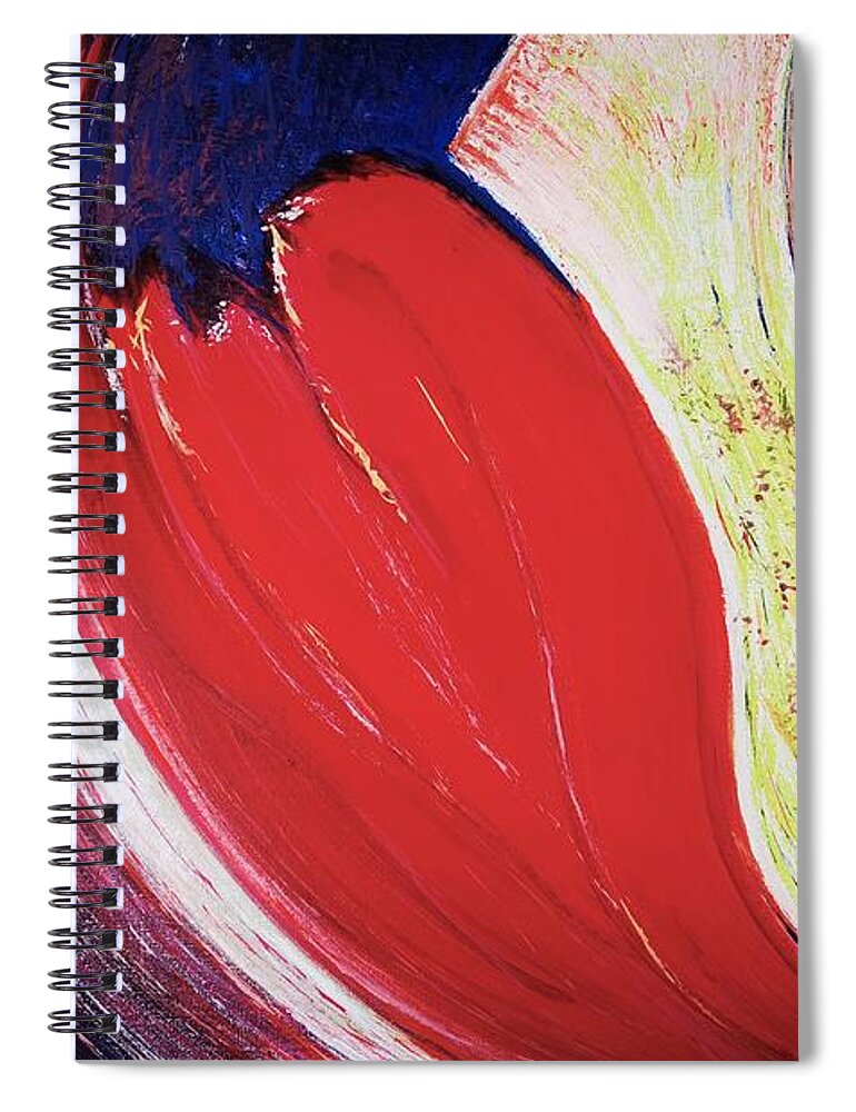 Abstract Spiral Notebook featuring the painting In a drop of water by Jarek Filipowicz