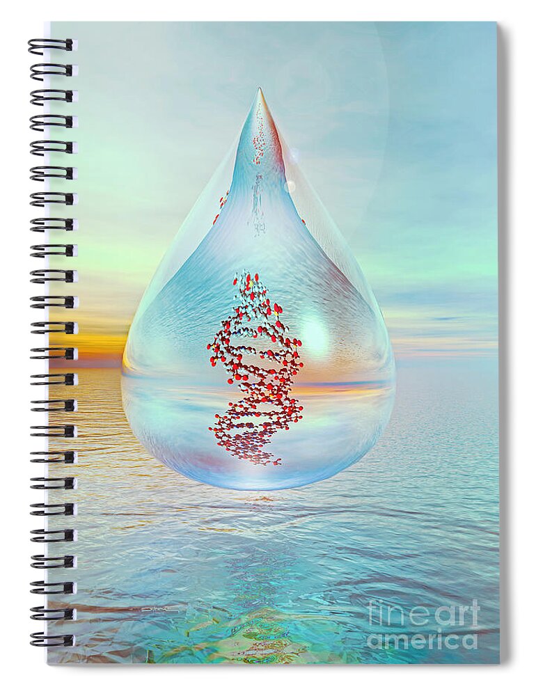Water Spiral Notebook featuring the digital art In A Drop by Shadowlea Is