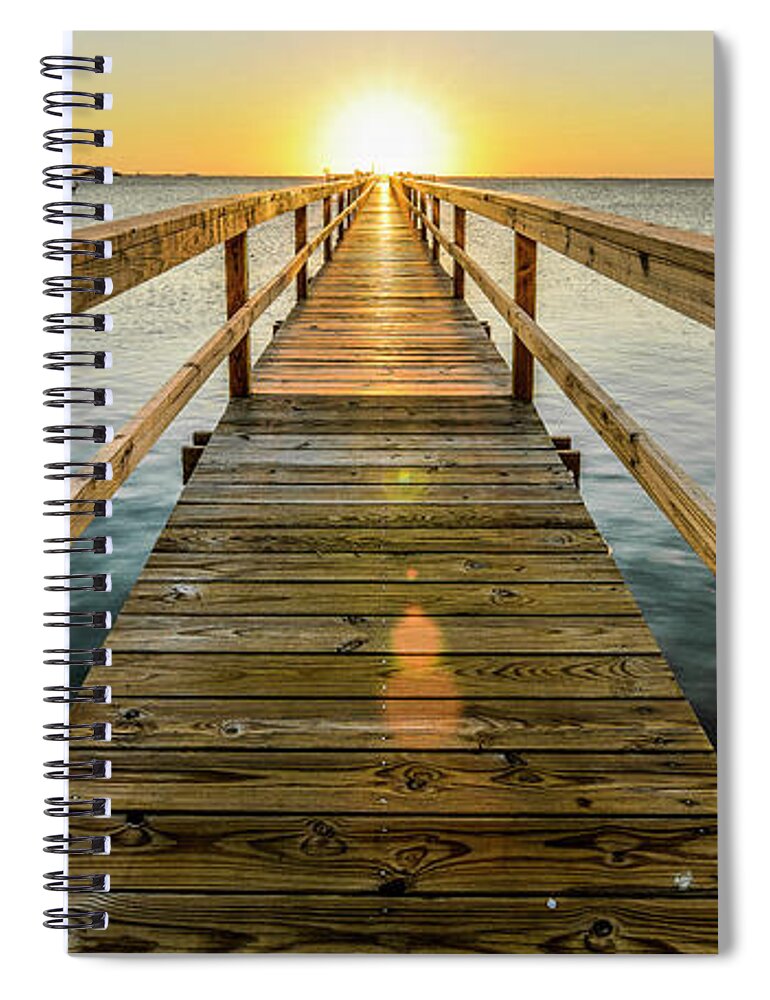 Copano Spiral Notebook featuring the photograph In Alignment by Christopher Rice