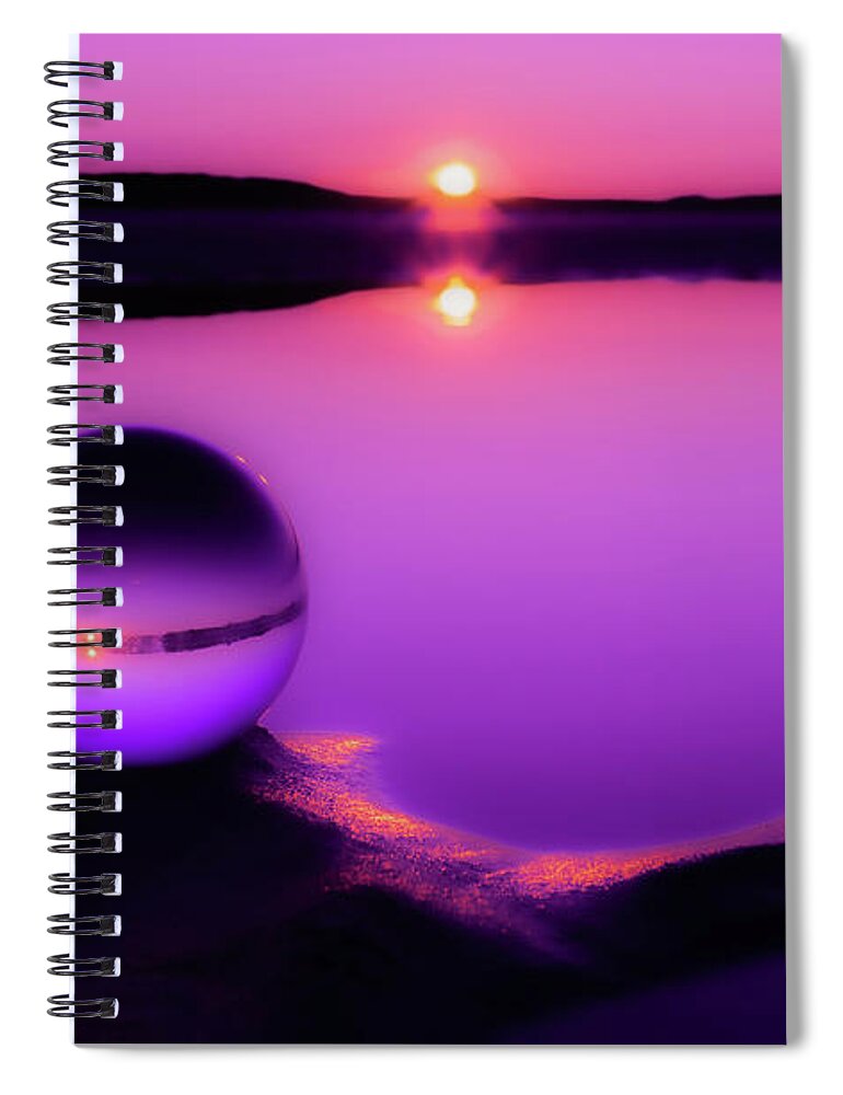Crystal Ball Spiral Notebook featuring the photograph In Another Realm by Linda Howes