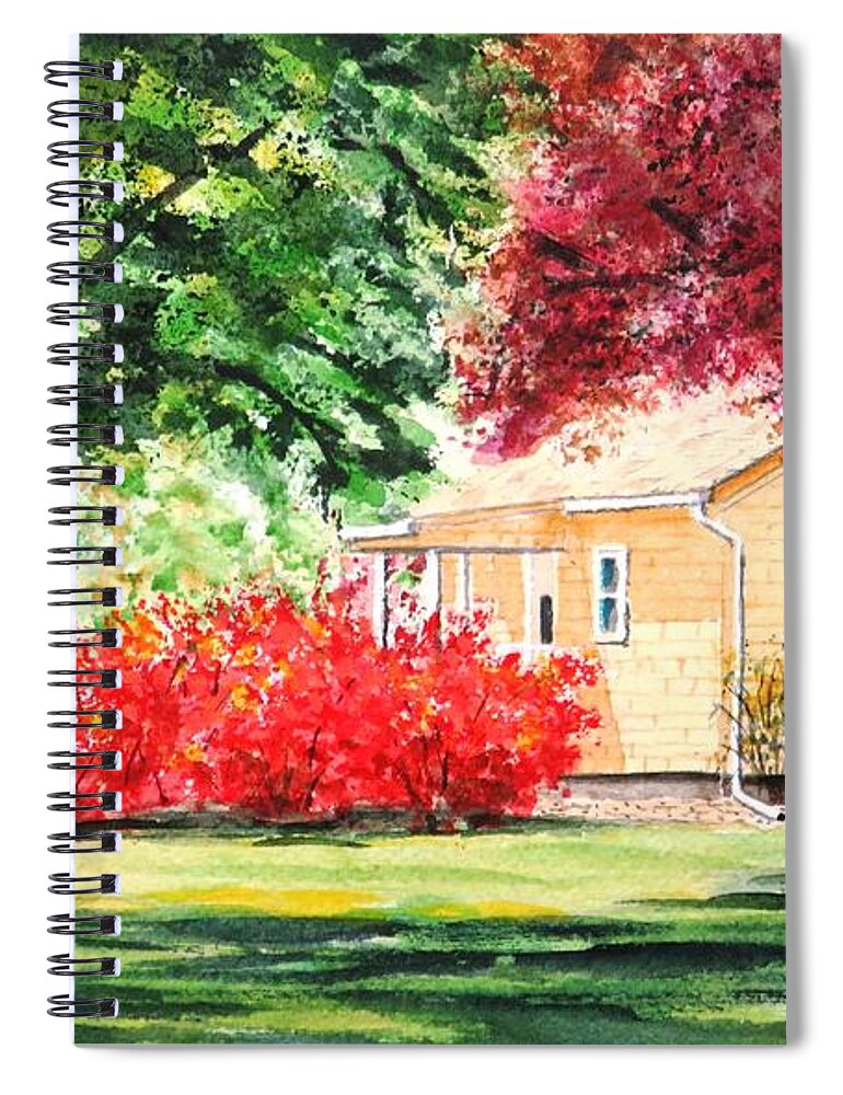 Bush Spiral Notebook featuring the painting In Full Bloom by Joseph Burger