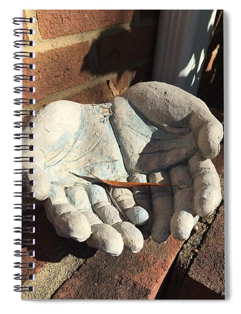 Spiritual Spiral Notebook featuring the photograph In His Hands by Matthew Seufer