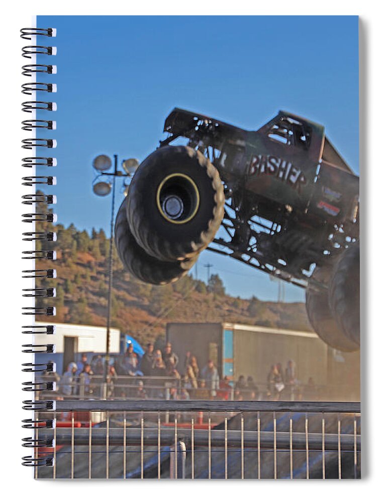Monster Trucks Spiral Notebook featuring the photograph In the Air by Ron Roberts