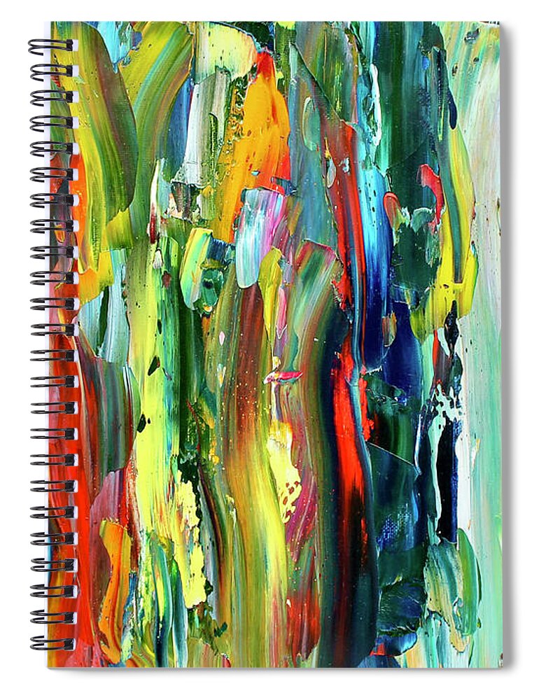 Colorful Spiral Notebook featuring the painting In The Depths by Teresa Moerer