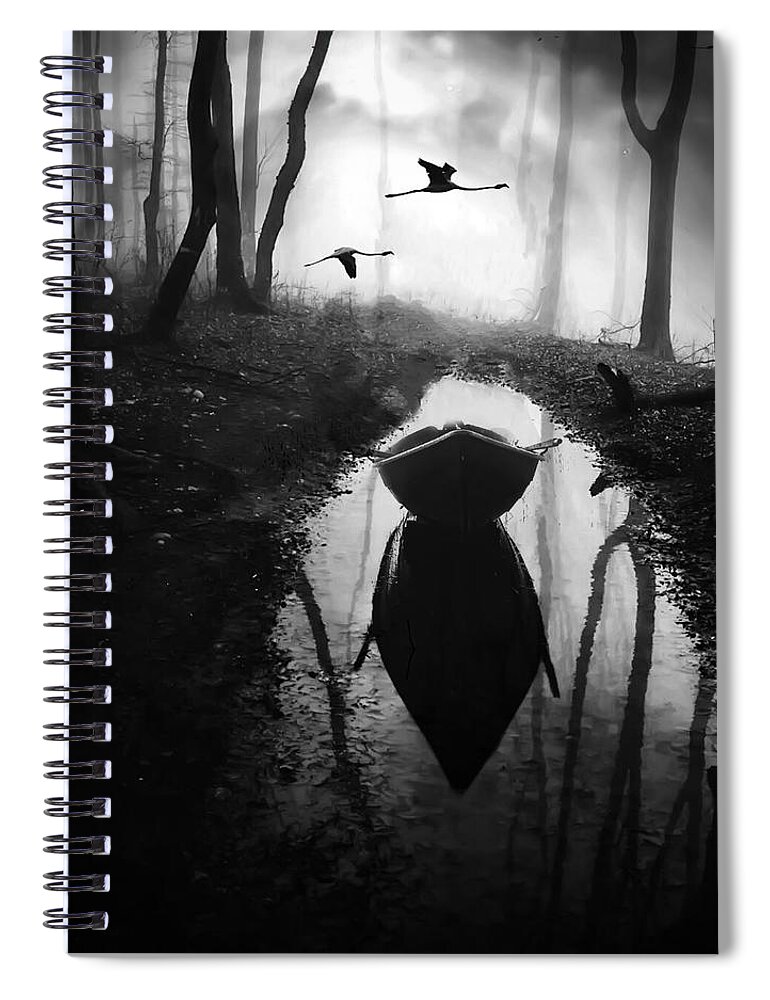 Fine Art Spiral Notebook featuring the photograph Forest poem by Sofie Conte
