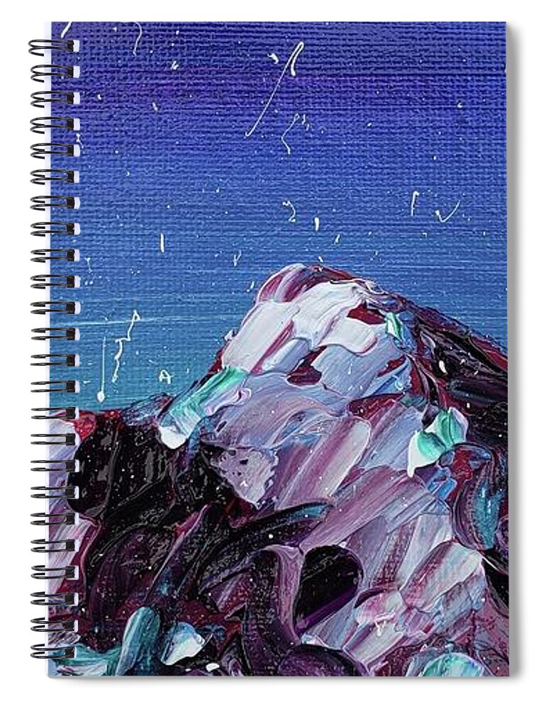 Landscape Spiral Notebook featuring the painting In the Shadows of Neptune by Ashley Wright