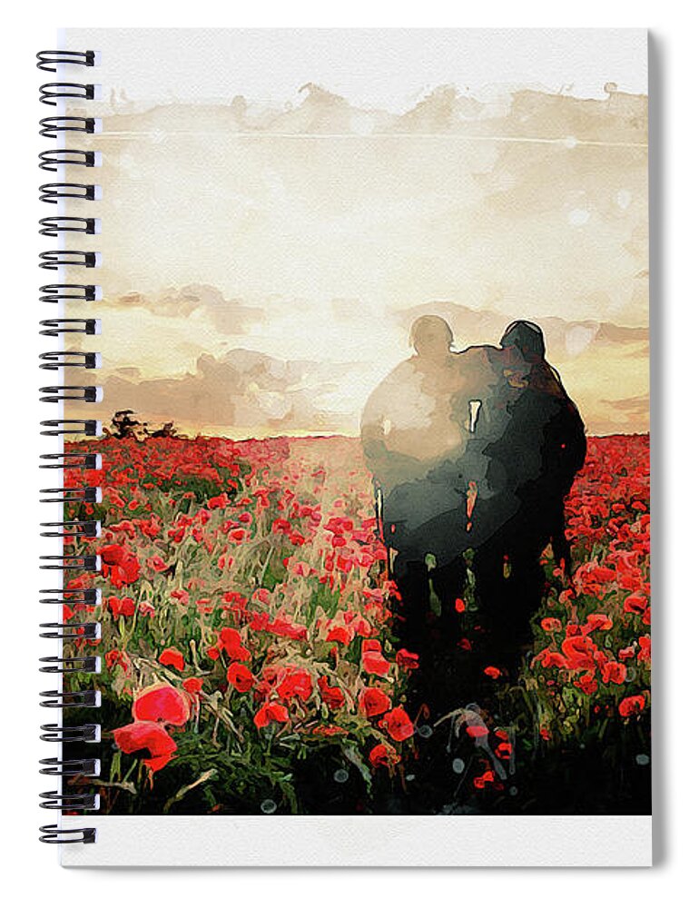 Art Spiral Notebook featuring the digital art In To The Light by Airpower Art