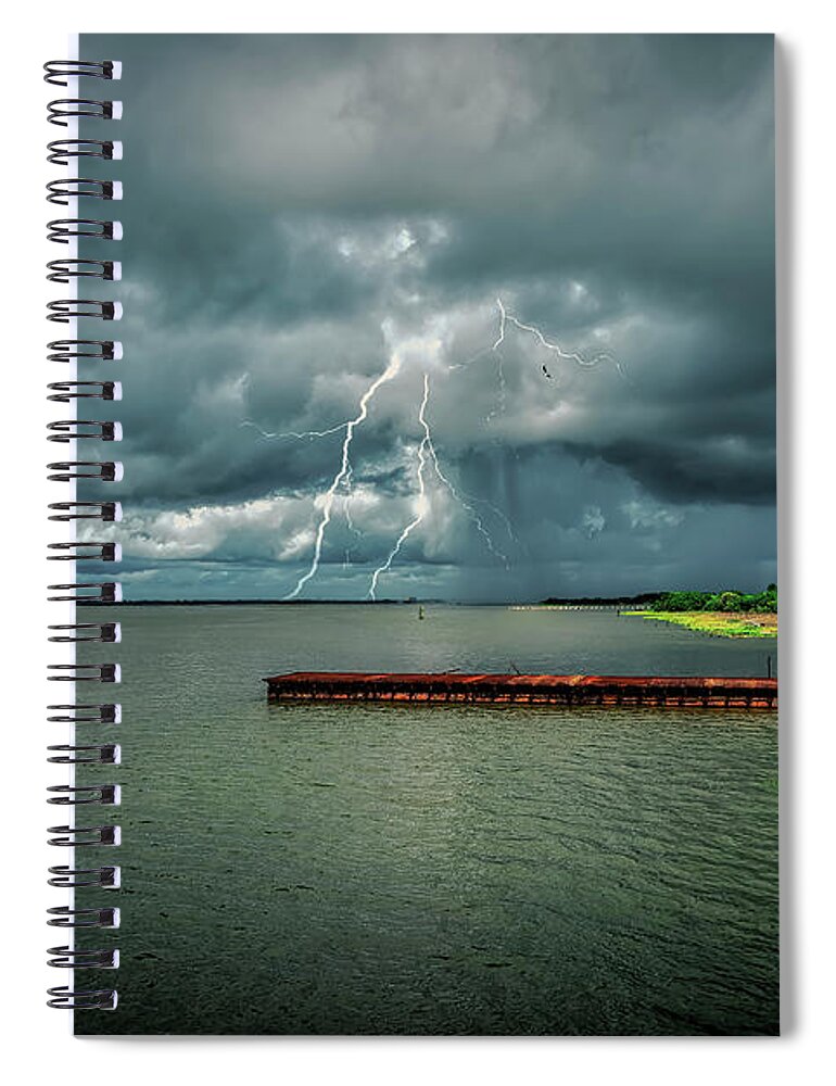 Landscapes Spiral Notebook featuring the photograph Incoming by DB Hayes