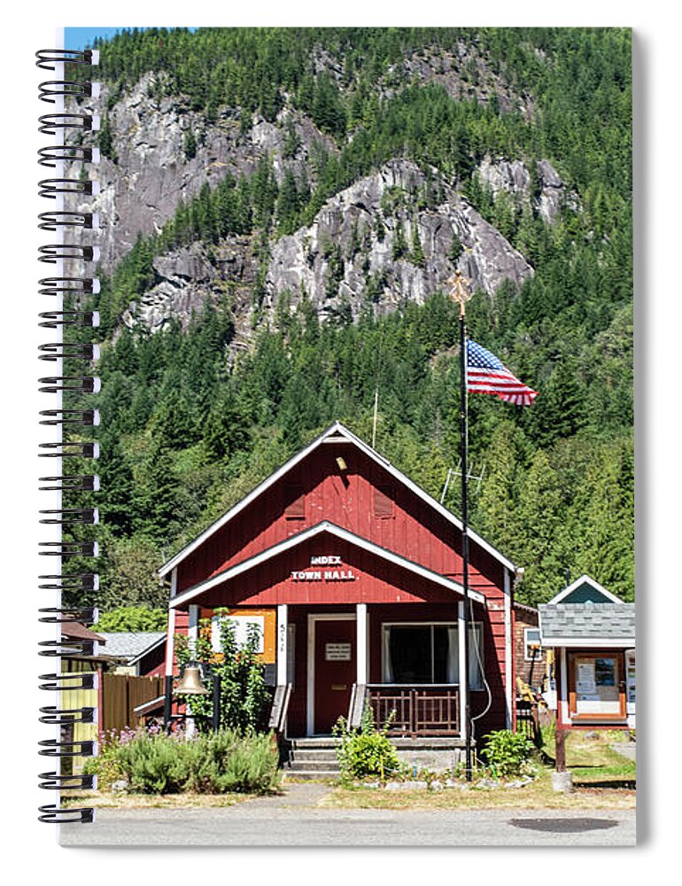 Index Town Hall And Old Fire Hall Spiral Notebook featuring the photograph Index Town Hall and Old Fire Hall by Tom Cochran