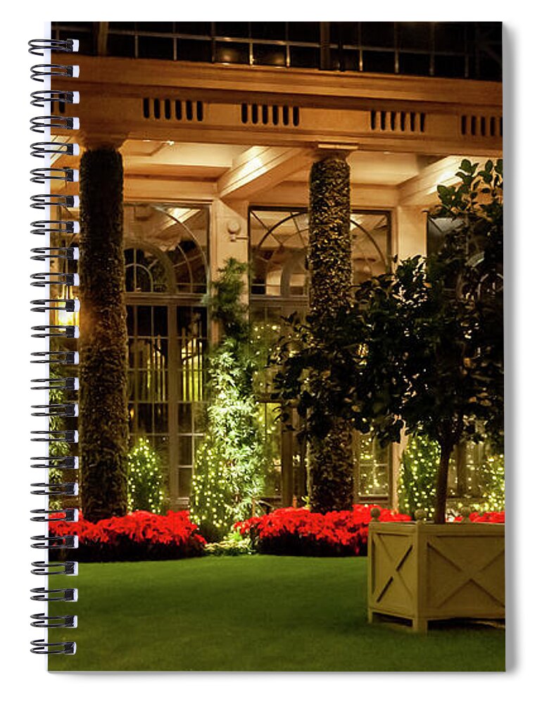 Christmas Tree Spiral Notebook featuring the photograph Indoor Christmas Decerations by Louis Dallara