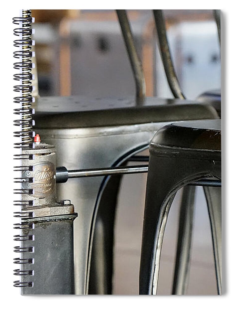 Richard Reeve Spiral Notebook featuring the photograph Industrial Table by Richard Reeve