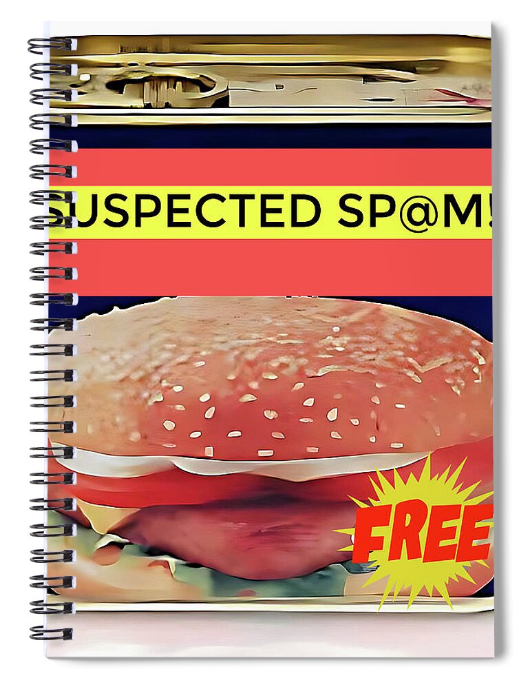  Spiral Notebook featuring the digital art I.Need.To.Laugh by Christina Knight