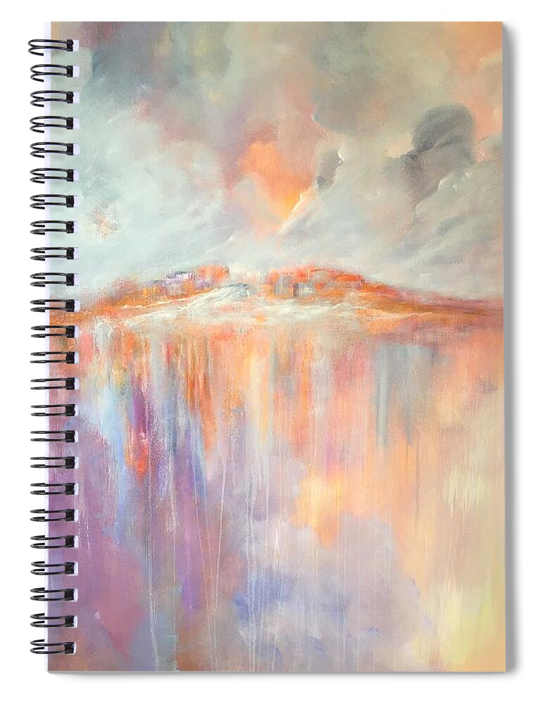 Abstract Spiral Notebook featuring the painting Ineffable by Soraya Silvestri