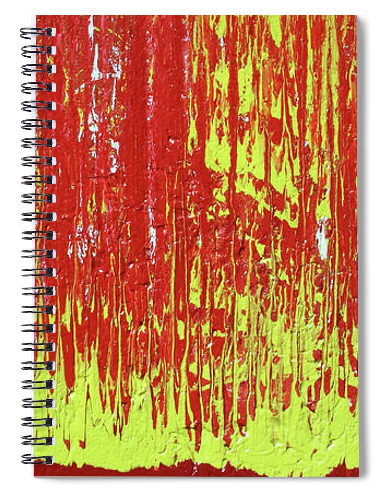 Fusionart Spiral Notebook featuring the painting Inferno by Ralph White