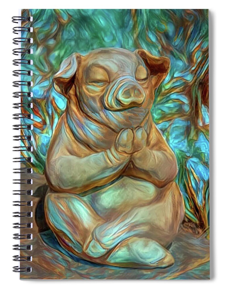 Meditating Spiral Notebook featuring the digital art Infinite Potential by Artistic Mystic