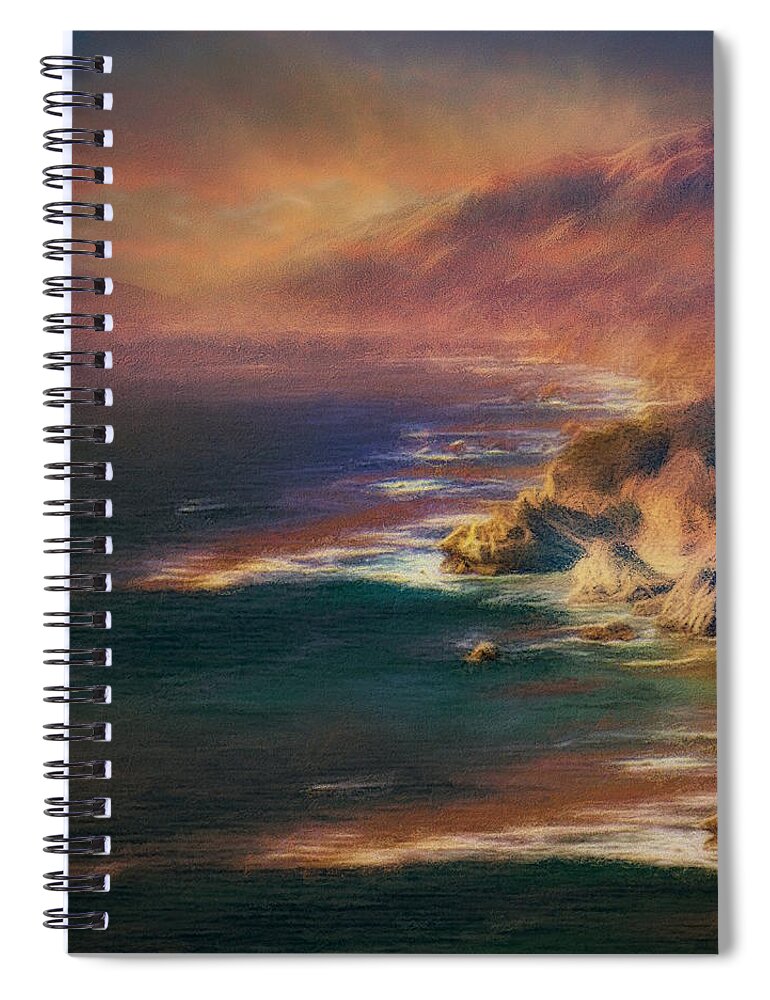 Shore House Art Spiral Notebook featuring the digital art Inner Peace by Don DePaola