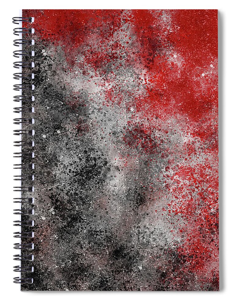 Inner Revolution 3 - Contemporary, Modern - Abstract Expressionist painting  - Red, Black, White Spiral Notebook by Studio Grafiikka - Pixels
