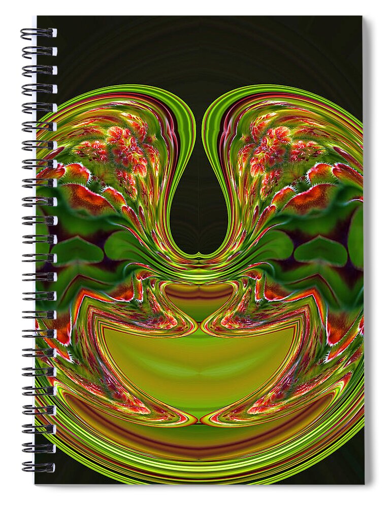 Digital Art Spiral Notebook featuring the digital art Inner Smile by Connie Publicover