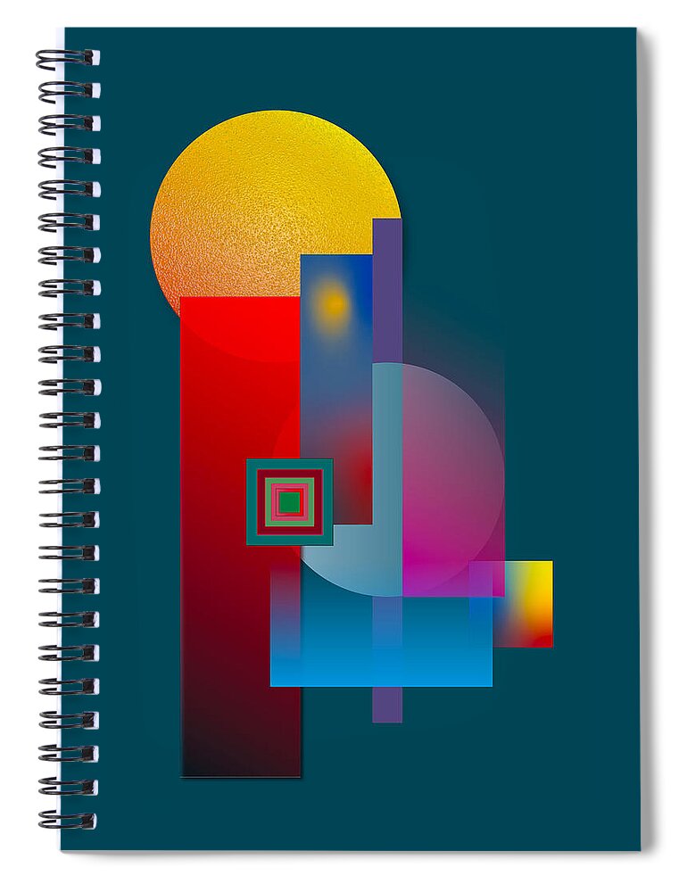 Mysterious Spiral Notebook featuring the digital art Inscrutable by Chuck Mountain