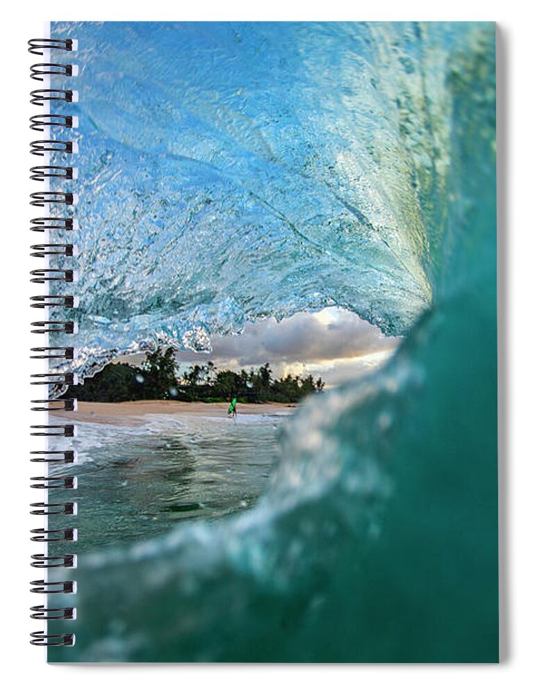 Wave Spiral Notebook featuring the photograph Inside Out by Sean Davey