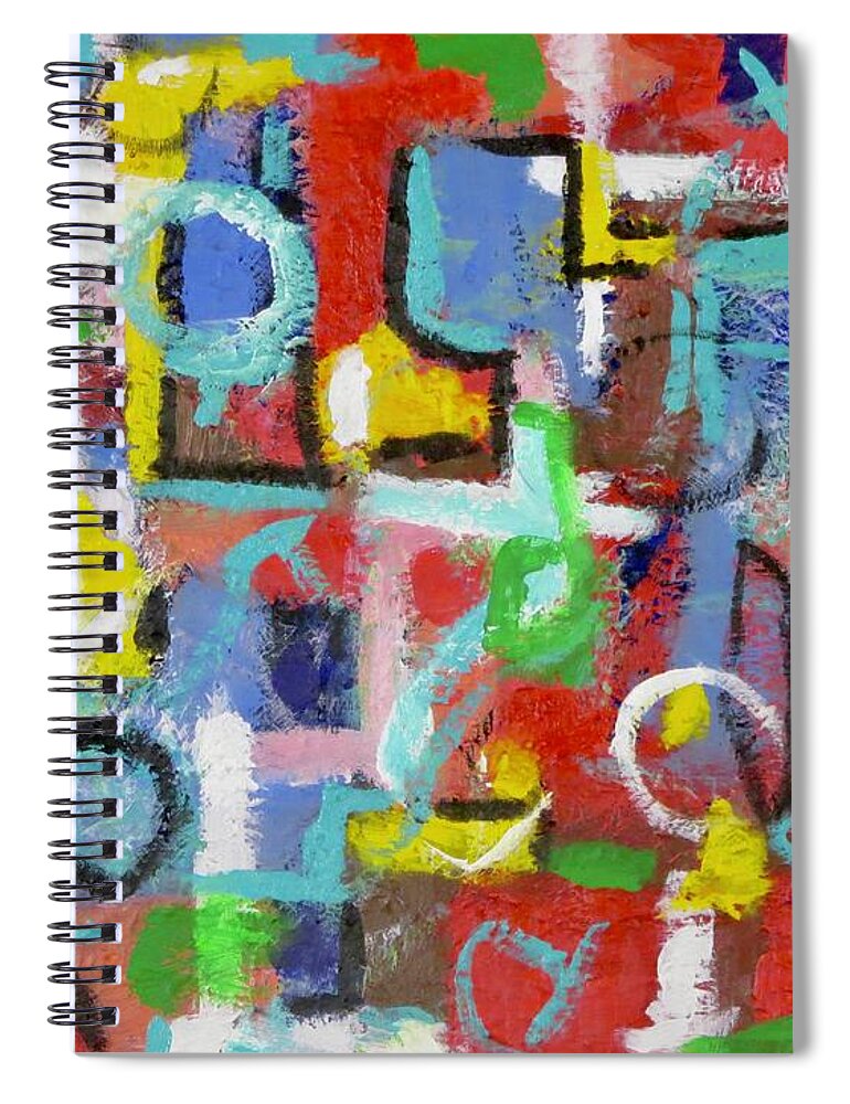 Acrylic Art Spiral Notebook featuring the painting Instagato by J Loren Reedy